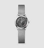 Calvin Klein Minimal Grey Dial Silver Mesh Bracelet Watch for Women - K3M23124 Authentic Buy Shop Now