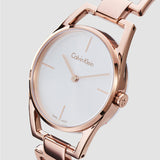 Calvin Klein Dainty White Dial Rose Gold Steel Strap Watch for Women - K7L23646 Authentic Buy Shop Now