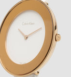 Calvin Klein Chic White Dial White Leather Strap Watch for Women - K7N236K2 Authentic Buy Shop Now