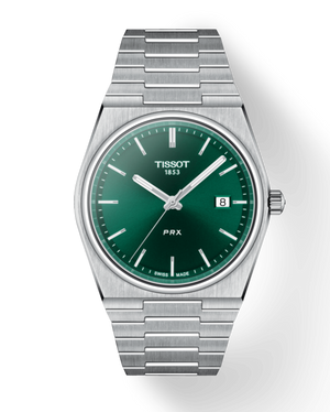 Tissot PRX Green Dial Silver Steel Strap Watch For Men - T137.410.11.091.00 Authentic Buy Shop Now