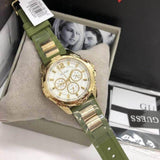 Guess Interpid 2 Golden Dial Two Tone Silicon Strap Watch For Women - W0325L5 Authentic Buy Shop Now
