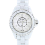 Chanel J12 Diamonds Quartz Mother of Pearl White Dial White Steel Strap Watch for Women - J12 H2570 Authentic Buy Shop Now