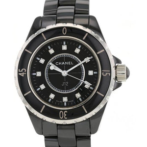 Chanel J12 Quartz Diamonds Black Dial Black Steel Strap Watch for Women - J12 H1625 Authentic Buy Shop Now