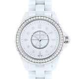 Chanel J12 Quartz Diamonds White Dial White Steel Strap Watch for Women - J12 H3110 Authentic Buy Shop Now