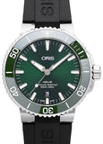 Oris Aquis Date Green Dial Black Rubber Strap Watch for Men - 0173377304157-0742464EB Authentic Buy Shop Now