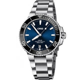 Oris Aquis Date Blue Dial Silver Steel Strap Watch for Men - 0173377304135-0782405PEB Authentic Buy Shop Now