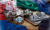 Breitling Chronomat B01 42 Six Nations France Blue Dial Silver Steel Strap Watch for Men - AB0134A81C1A1 Authentic Buy Shop Now