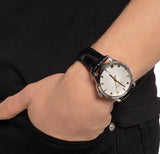 Gucci G Timeless Automatic Silver Dial Black Leather Strap Unisex Watch - YA126468 Authentic Buy Shop Now