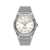 Breitling Chronomat Automatic 36 Diamonds White Dial Silver Steel Strap Watch for Women - A10380591A1A1 Authentic Buy Shop Now