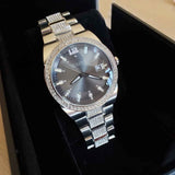 Bulova Crystal Collection Brown Dial Silver Steel Strap Watch for Men - 96B221 Authentic Buy Shop Now