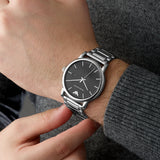 Emporio Armani Luigi Quartz Black Dial Silver Steel Strap Watch For Men - AR2499 Authentic Buy Shop Now