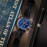 IWC Portofino Chronograph Blue Dial Black Leather Strap Watch for Men - IW391036 Authentic Buy Shop Now