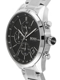Hugo Boss Grand Prix Black Dial Silver Steel Strap Watch for Men - 1513477 Authentic Buy Shop Now