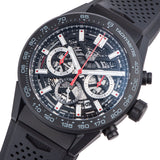 Tag Heuer Carrera Automatic Chronograph Black Dial Black Rubber Strap Watch for Men - CBG2A90.FT6173 Authentic Buy Shop Now