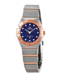 Omega Constellation Quartz Diamonds Blue Dial Two Tone Steel Strap Watch for Women - 131.20.25.60.53.002 Authentic Buy Shop Now