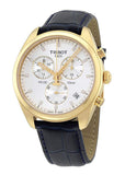 Tissot T Classic PR 100 Chronograph Silver Dial Black Leather Strap Watch for Men - T101.417.36.031.00 Authentic Buy Shop Now