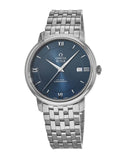 Omega De Ville Prestige Co-Axial Orbis Blue Dial Silver Steel Strap Watch for Men - 424.10.40.20.03.001 Authentic Buy Shop Now