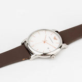 Emporio Armani Herren White Dial Brown Leather Strap Watch For Men - AR11103 Authentic Buy Shop Now