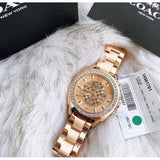 Coach Mini Boyfriend Rose Gold Dial Rose Gold Steel Strap Watch for Women - 14501701 Authentic Buy Shop Now