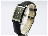 Emporio Armani Classic Black Dial Black Leather Strap Watch For Women - AR0144 Authentic Buy Shop Now