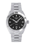 Tissot PR 100 Sport Quartz Black Dial Silver Steel Strap Watch For Men - T101.610.11.051.00 Authentic Buy Shop Now
