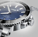 Oris Aquis Date Blue Dial Silver Steel Strap Watch for Men - 0173377304135-0782405PEB Authentic Buy Shop Now