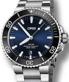 Oris Aquis Date Blue Dial Silver Steel Strap Watch for Men - 0173377304135-0782405PEB Authentic Buy Shop Now