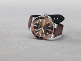 Oris Aquis Date Brown Dial Brown Leather Strap Watch for Men - 0173377304152-0752412EB Authentic Buy Shop Now