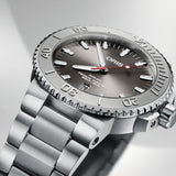 Oris Aquis Date Relief Grey Dial Silver Steel Strap Watch for Men - 0173377304153-0782405PEB Authentic Buy Shop Now