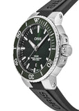 Oris Aquis Date Green Dial Black Rubber Strap Watch for Men - 0173377304157-0742464EB Authentic Buy Shop Now
