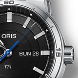 Oris TT1 Day Date Black Dial Black Rubber Strap Watch for Men - 0173577524154-0742406FC Authentic Buy Shop Now