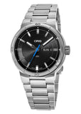 Oris TT1 Day Date Black Dial Silver Steel Strap Watch for Men - 0173577524154-0782408 Authentic Buy Shop Now