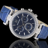 Swarovski Era Journey Blue Dial Blue Leather Strap Watch for Women - 5479239 Authentic Buy Shop Now