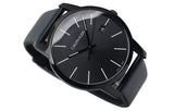 Calvin Klein City Quartz Black Dial Black Leather Strap Watch for Men - K2G2G4CX Authentic Buy Shop Now
