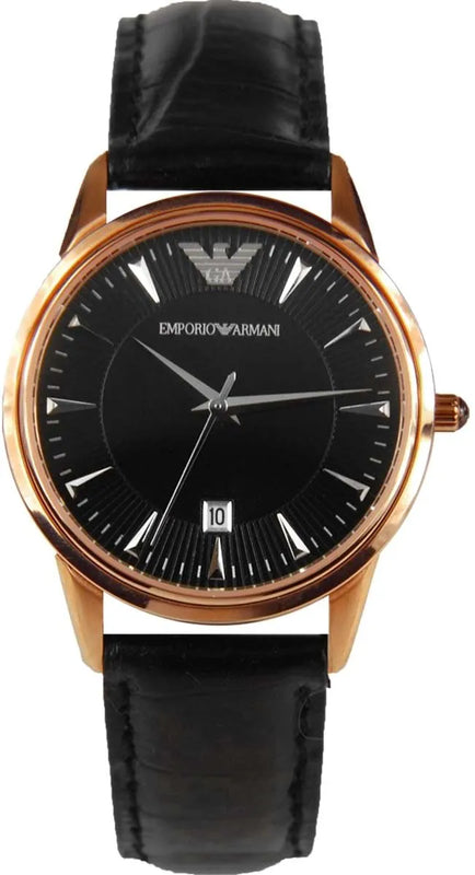 Emporio Armani Classic Black Dial Black Leather Strap Watch for Women - AR2445 Authentic Buy Shop Now