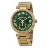 Michael Kors Skylar Green Dial Gold Steel Strap Watch for Women - MK6065 Authentic Buy Shop Now