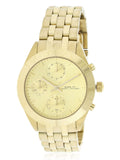 Marc Jacobs Peeker Chronograph Gold Dial Gold Steel Strap Watch for Women - MBM3393 Authentic Buy Shop Now