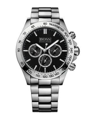 Hugo Boss Ikon Black Dial Silver Steel Strap Watch for Men - 1512965 Authentic Buy Shop Now