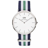 Daniel Wellington Classic Nottingham White Dial Two Tone NATO Strap Watch For Men - 0208DW