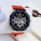Guess Momentum Black Dial Red Rubber Strap Watch for Men - GW0263G3 Authentic Buy Shop Now