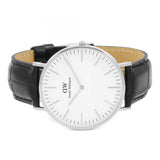 Daniel Wellington Classic Reading White Dial Black Leather Strap Watch For Men - DW00100028 Authentic Buy Shop Now