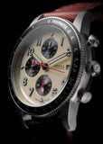 Fossil Sport Tourer Chronograph White Dial Brown Leather Strap Watch for Men - FS6042 Authentic Buy Shop Now