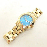 Marc Jacobs Amy Dinky Blue Dial Gold Steel Strap Watch for Women - MBM3229 Authentic Buy Shop Now