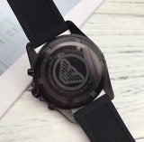 Emporio Armani Giovanni Chronograph Black Dial Black Rubber Strap Watch For Men - AR11028 Authentic Buy Shop Now
