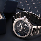 Maserati Stile Blue Dial Silver Steel Strap Watch For Men - R8873642006 Authentic Buy Shop Now