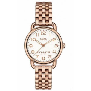 Coach Delancey White Dial Rose Gold Steel Strap Watch for Women - 14502262 Authentic Buy Shop Now