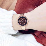 Swarovski Crystalline Pure Black Dial Rose Gold Steel Strap Watch for Women - 5295334 Authentic Buy Shop Now