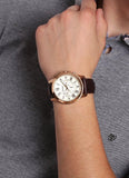 Fossil Grant Chronograph White Dial Brown Leather Strap Watch for Men - FS4991 Authentic Buy Shop Now
