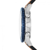 Fossil Nate Chronograph Navy Blue Dial Brown Leather Strap Watch for Men - JR1504 Authentic Buy Shop Now