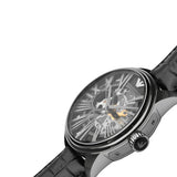 Emporio Armani Meccanico Automatic Black Dial Leather Strap Watch For Men - AR4629 Authentic Buy Shop Now